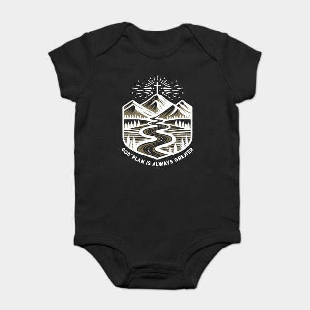God's Plan is Always Greater Baby Bodysuit by Frank Ring